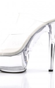 Pleaser - KISS-202 Transparenta flip-flops på pumps