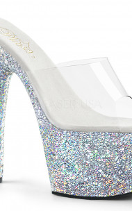 Pleaser - ADORE-701LG Hologram Glitter Mules Shoes